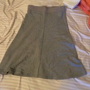 Gray knee length skirt